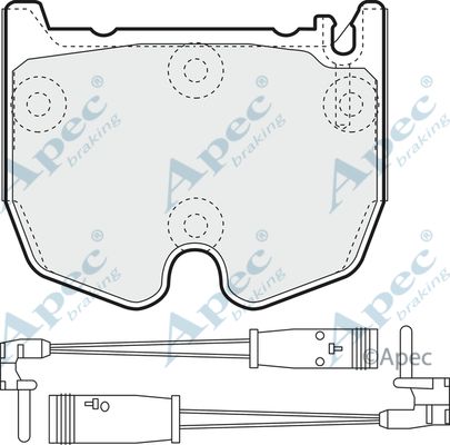 APEC BRAKING Piduriklotsi komplekt,ketaspidur PAD1397